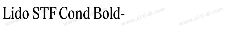 Lido STF Cond Bold字体转换